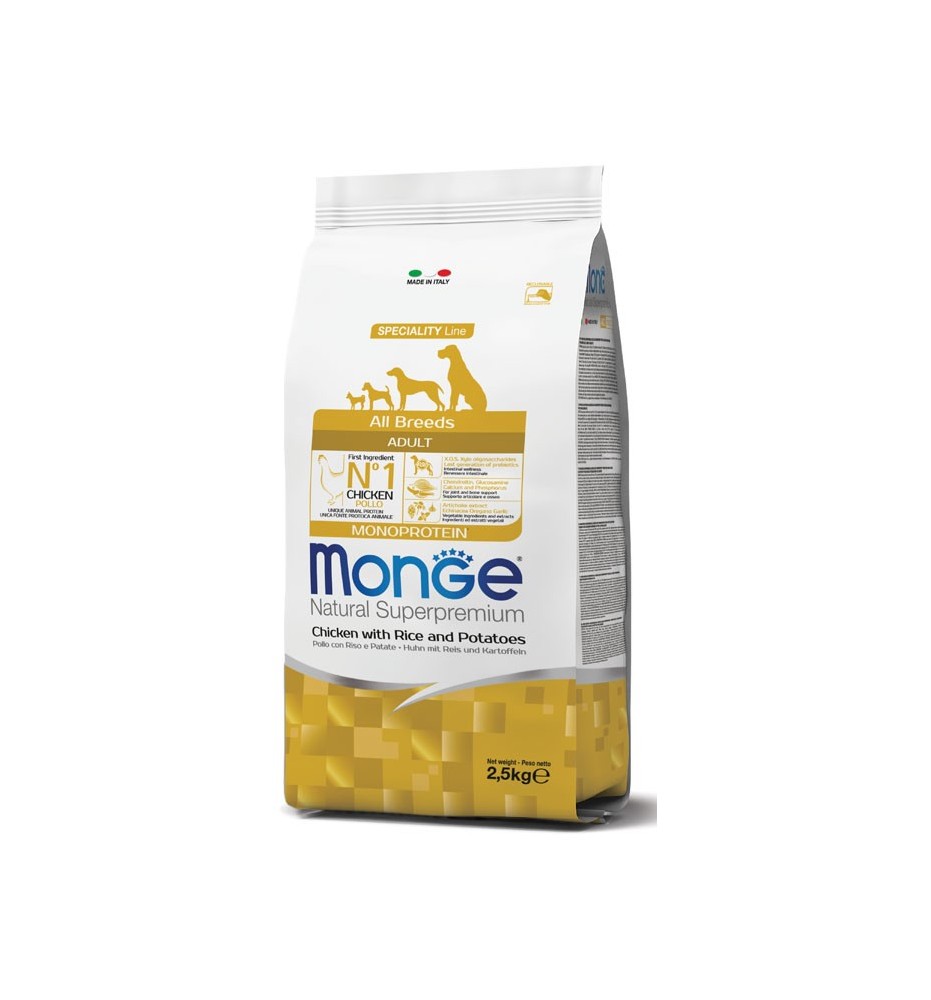 Monge Natural Superpremium All Breeds Adult Monoprotein Pollo con Riso e Patate
