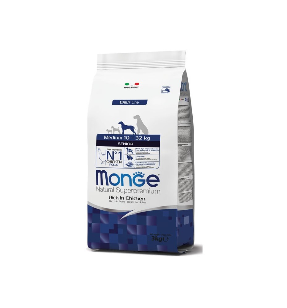 Monge Natural Superpremium Medium Senior Ricco in Pollo