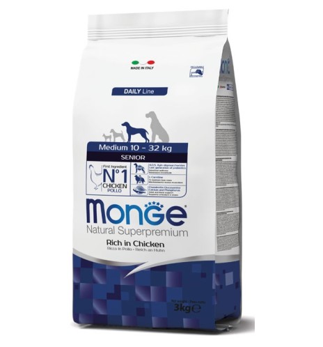 Monge Natural Superpremium Medium Senior Ricco in Pollo
