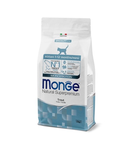 Monge Natural Superpremium Kitten Monoprotein – Trota Monge Natural Superpremium Kitten Monoprotein – Trota