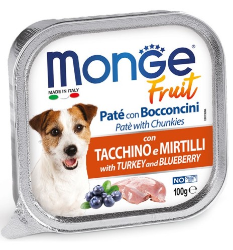 Monge Fruit Paté e Bocconcini con Tacchino e Mirtilli