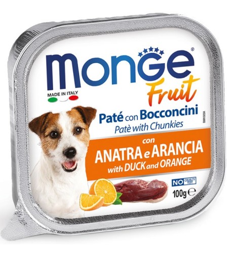 Monge Fruit Paté e Bocconcini con Anatra e Arancia