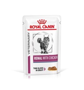 "Royal Canin Veterinary Health Nutrition Renal with Chicken - Alimento umido per gatti specializzato"