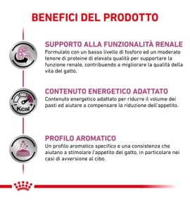 ROYAL CANIN® VETERINARY HEALTH NUTRITION RENAL WITH BEEF - Alimento umido per gatti | Supporto renale | Ingredienti di alta qual