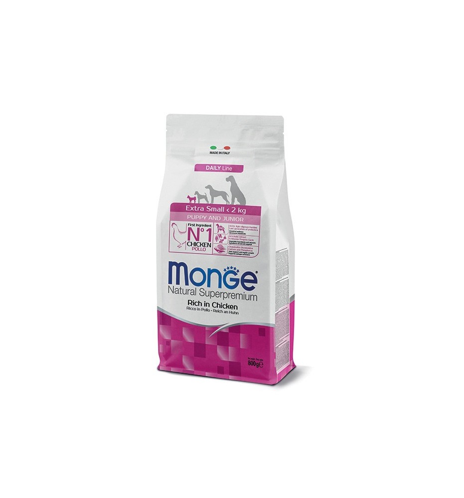 Monge Natural Superpremium Extra Small Puppy & Junior Ricco di Pollo