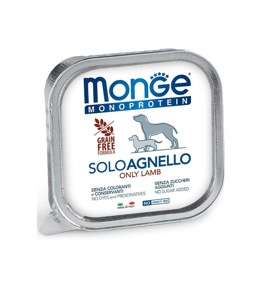 Monge Monoprotein Paté Solo Agnello