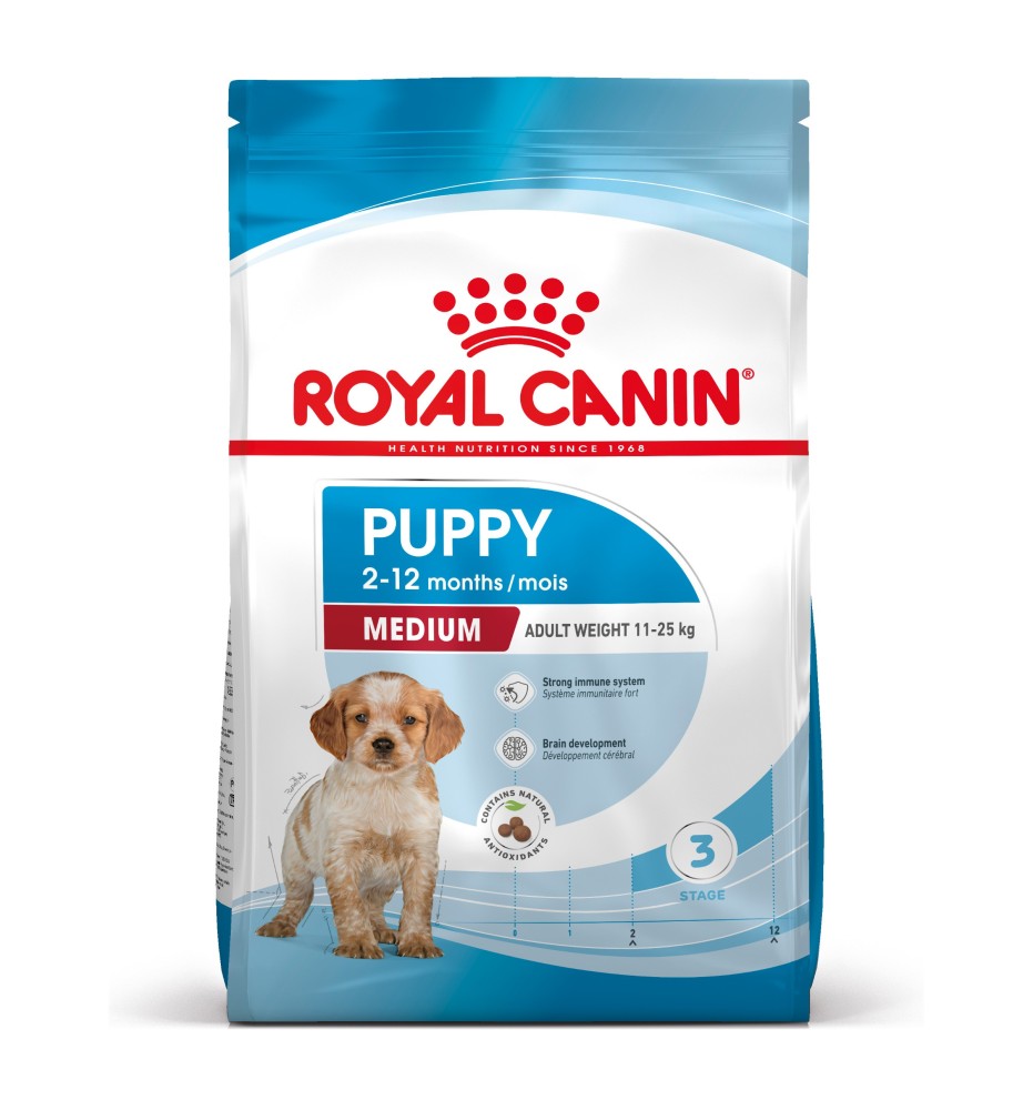 "ROYAL CANIN SIZE HEALTH NUTRITION PUPPY - MEDIUM Dry Pet Food for Dog | Complete Nutrition for Growing Puppies"