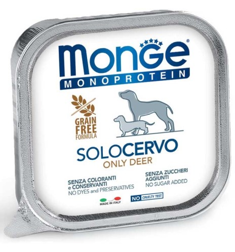 Monge Monoprotein Paté Solo Cervo