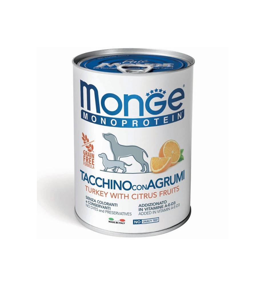 Monge Monoprotein Paté Tacchino con Agrumi