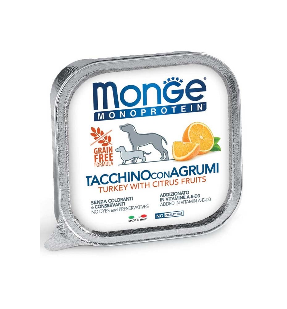 Monge Monoprotein Paté Tacchino con Agrumi