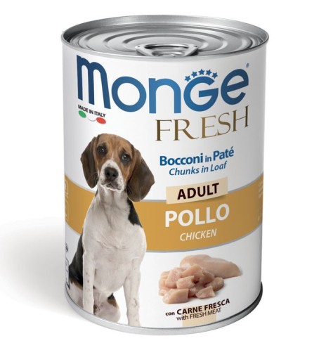 Monge Fresh Bocconi in Paté con Pollo – Adult