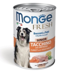 Monge Fresh Bocconi in Paté Tacchino con Ortaggi – Senior