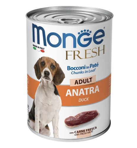 Monge Fresh Bocconi in Paté con Anatra – Adult