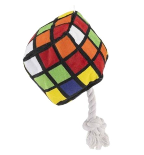 Cubo di Rubik in peluche con corda - morbido e colorato Cubo di Rubik in peluche con corda - morbido e colorato
