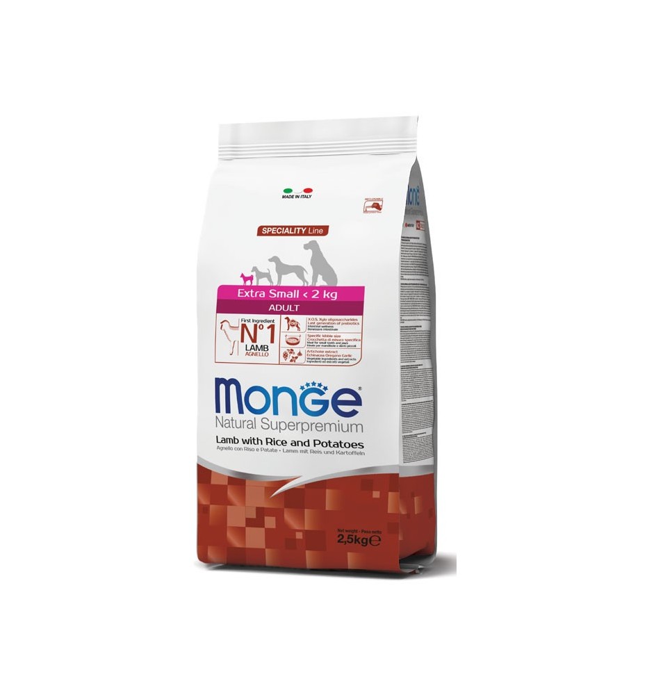 Monge Natural Superpremium Extra Small Adult Agnello con Riso e Patate