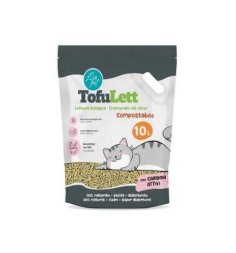 Lettiera tofu ai carboni attivi-assorbenza e controllo odori Lettiera tofu ai carboni attivi-assorbenza e controllo odori