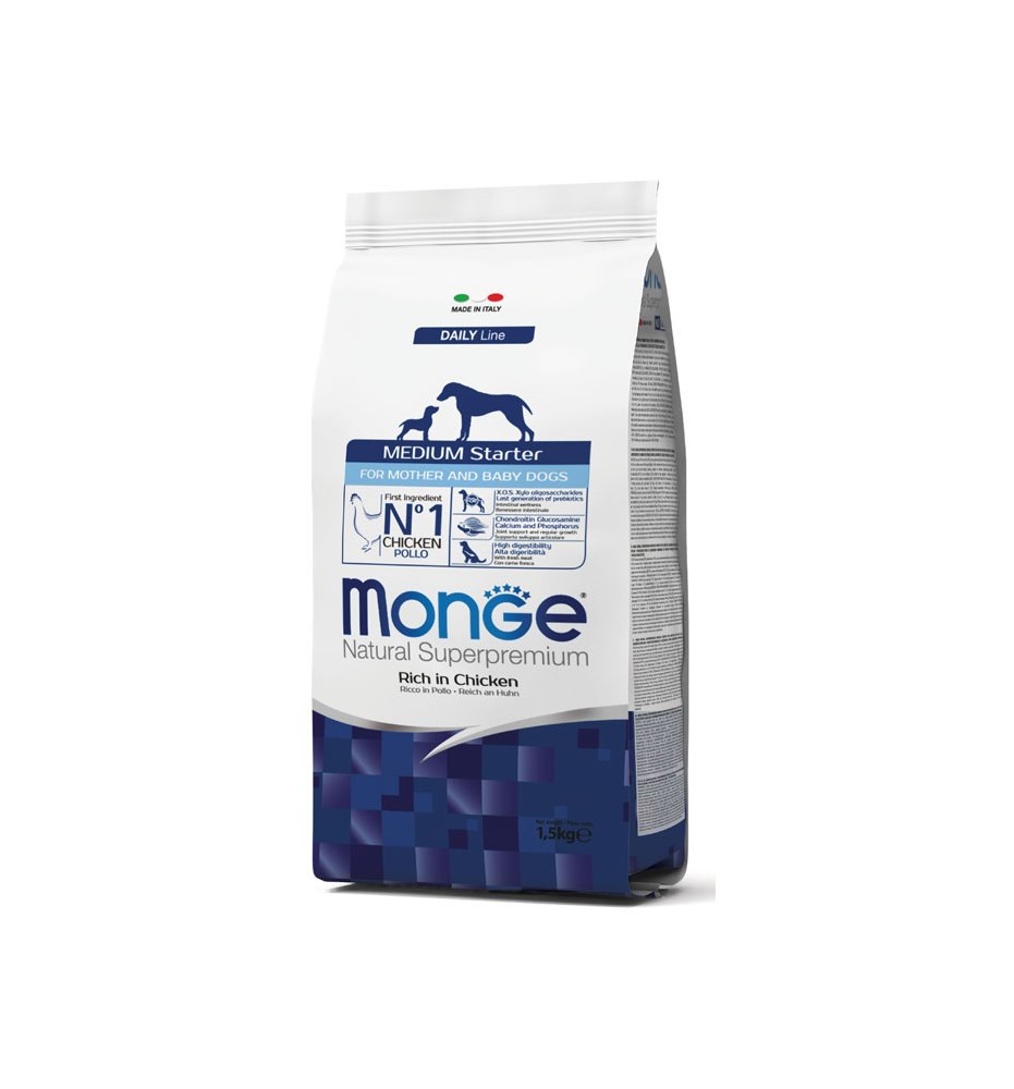 Monge Natural Superpremium Medium Starter Ricco in Pollo