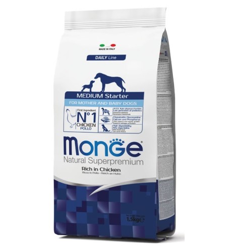 Monge Natural Superpremium Medium Starter Ricco in Pollo