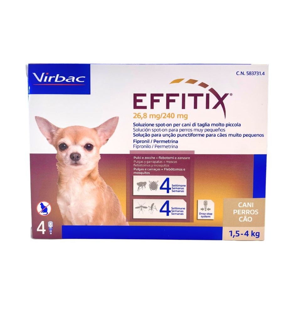 Effetix per cani - protezione da pulci, zecche e zanzare