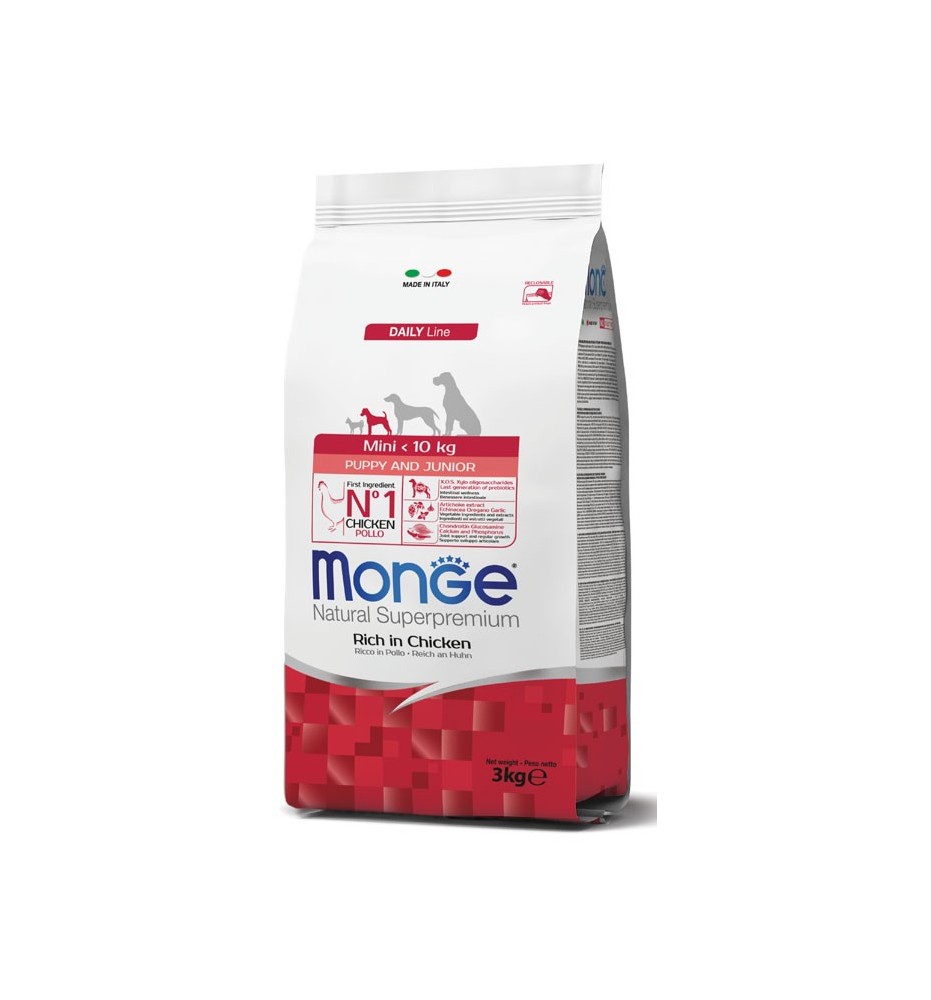 Monge Natural Superpremium Mini Puppy & Junior Ricco in Pollo