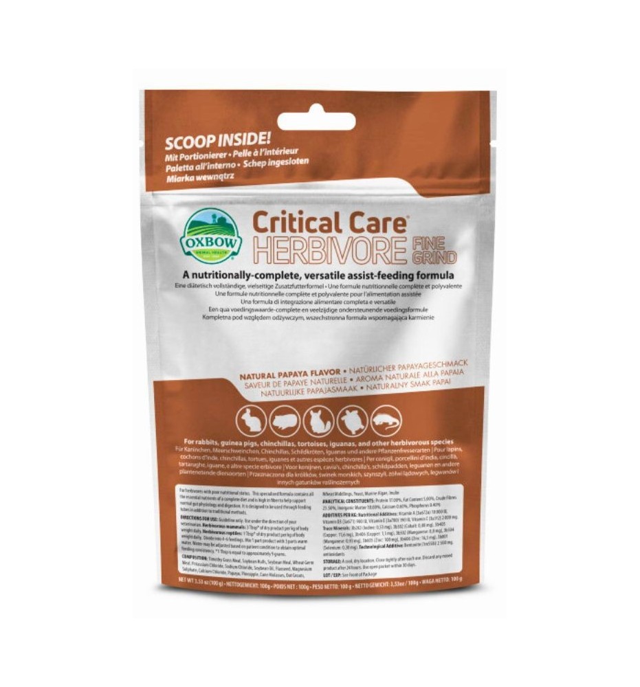 Critical Care Herbivore  fine grind | alimentazione erbivori