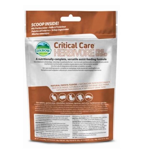 Critical Care Herbivore fine grind | alimentazione erbivori Critical Care Herbivore fine grind | alimentazione erbivori