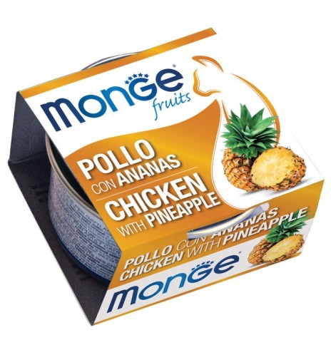 Monge Fruits Pezzetti di Pollo con Ananas – Adult