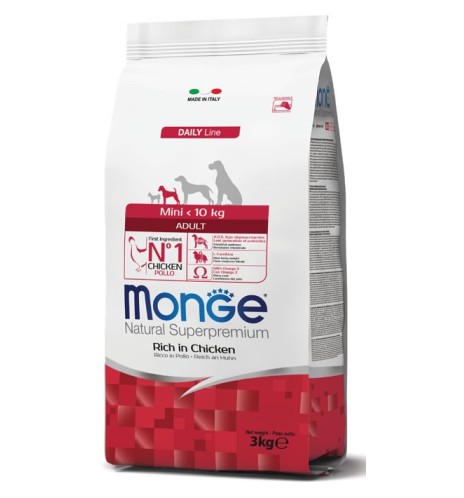 Monge Natural Superpremium Mini Adult Ricco in Pollo