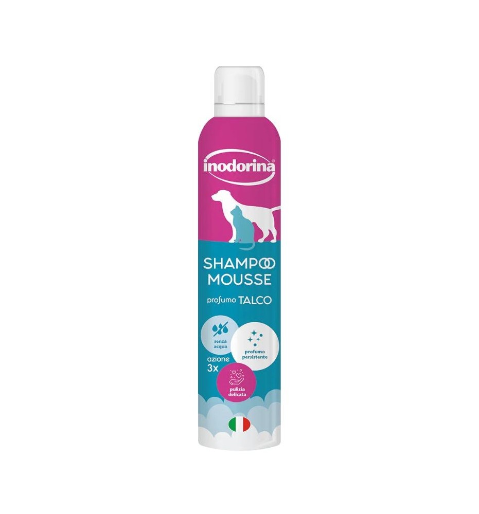 Shampoo mousse talco Inodorina - Pulizia rapida