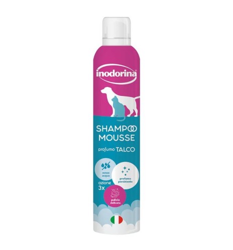 Shampoo mousse talco Inodorina - Pulizia rapida Shampoo mousse talco Inodorina - Pulizia rapida