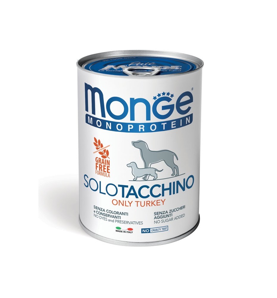 Monge Monoprotein Paté Solo Tacchino