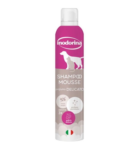 Inodorina Shampoo Mousse – Pulizia facile senza acqua Inodorina Shampoo Mousse – Pulizia facile senza acqua
