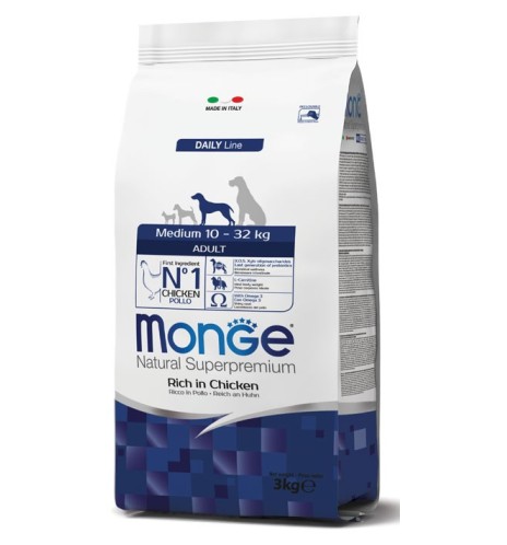 Monge Natural Superpremium Medium Adult Ricco in Pollo