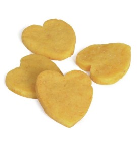 Cuoricini con patata dolce – Snack vegetale Camon