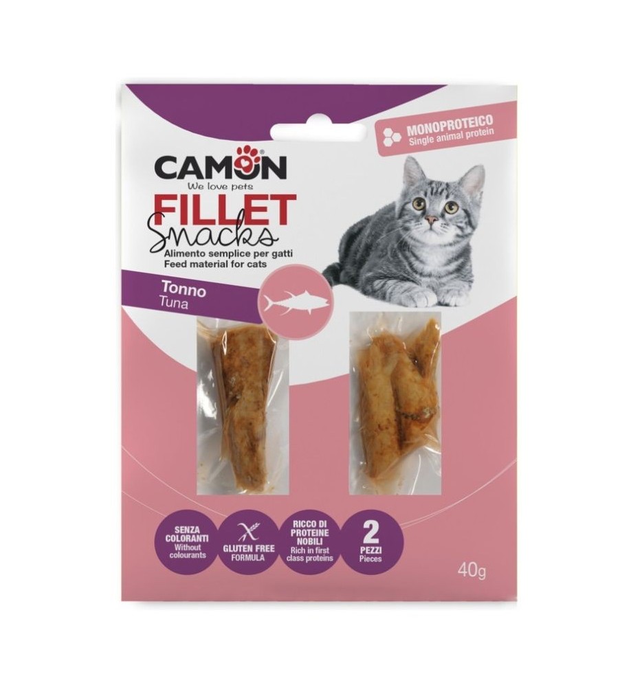 Filetti di tonno Camon – Snack naturale per gatti
