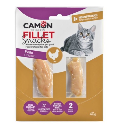 Filetti di pollo Camon – Snack naturale per gatti Filetti di pollo Camon – Snack naturale per gatti