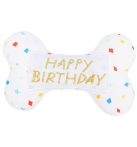 Peluche osso Happy Birthday – Idea regalo per cani Peluche osso Happy Birthday – Idea regalo per cani