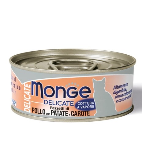 Monge Delicate Pezzetti di Pollo con Patate e Carote – Adult