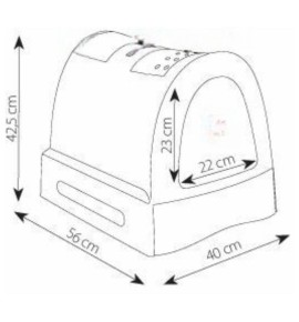 Lettiera chiusa Zuma IMAC – Con cassetto e paletta