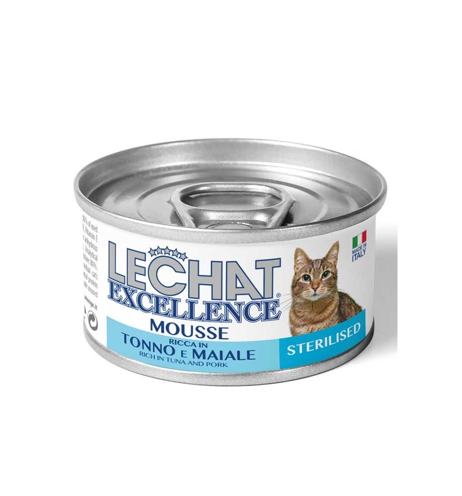 LeChat Excellence Mousse Ricca in Tonno e Maiale – Sterilised