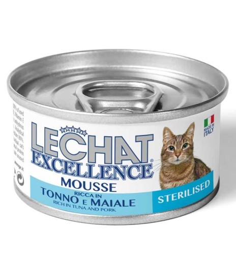 LeChat Excellence Mousse Ricca in Tonno e Maiale – Sterilised