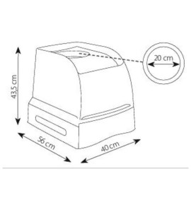 Lettiera Frida IMAC – Ingresso alto e cassetto