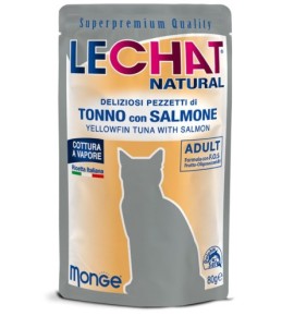 LeChat Natural Adult Pezzetti di Tonno con Salmone