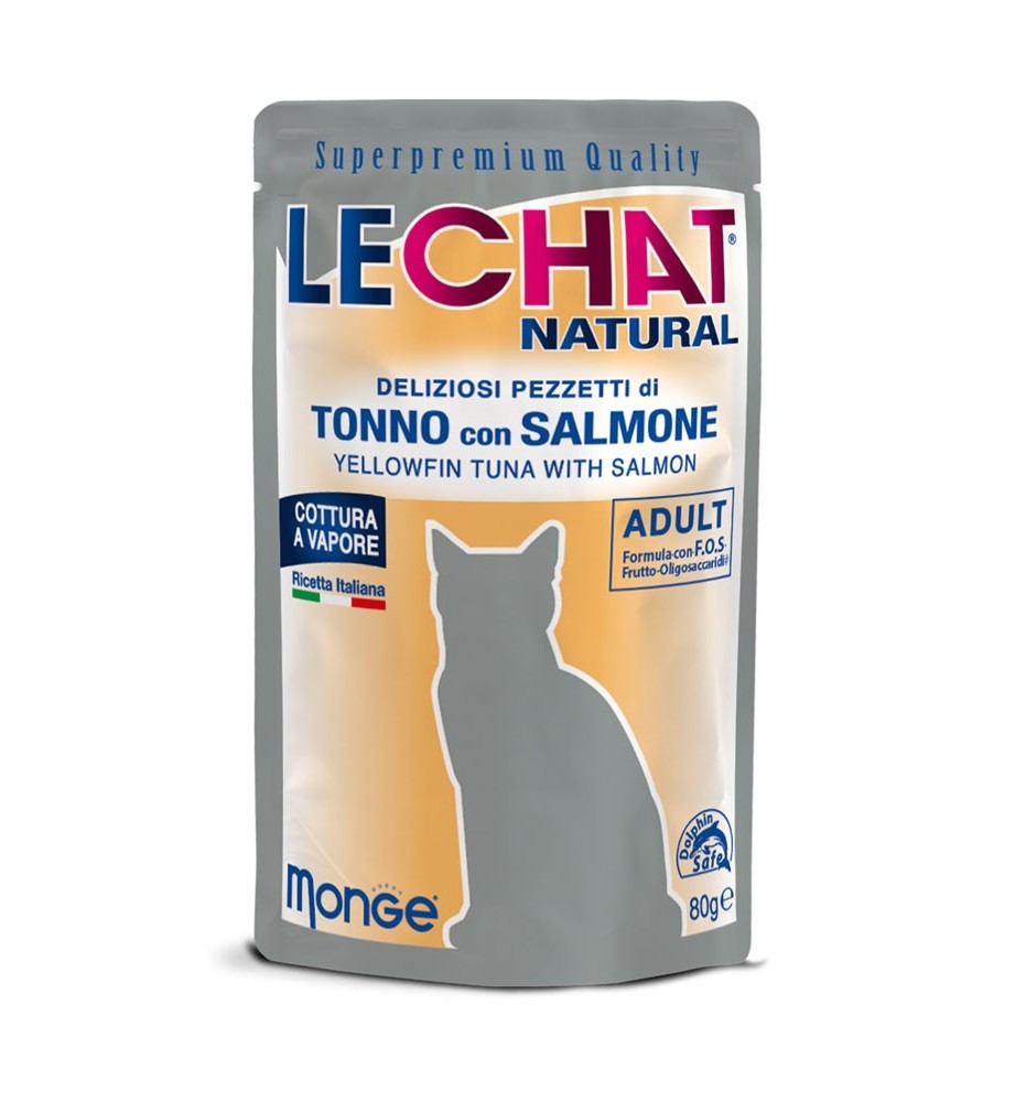 LeChat Natural Adult Pezzetti di Tonno con Salmone
