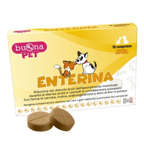 Enterina Buona Pet – Compresse per diarrea cane e gatto Enterina Buona Pet – Compresse per diarrea cane e gatto