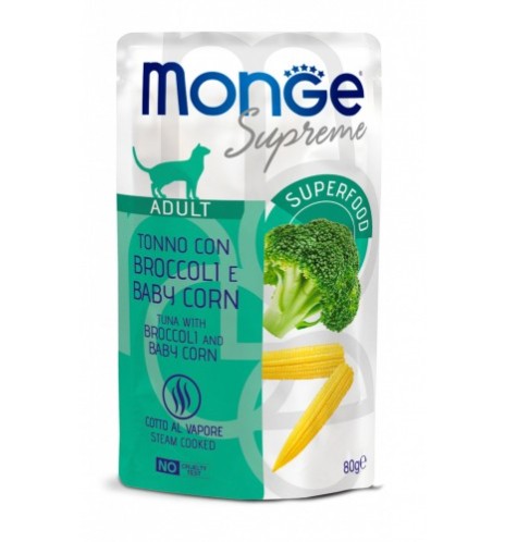 Monge Supreme Tonno con Broccoli e Baby Corn – Adult