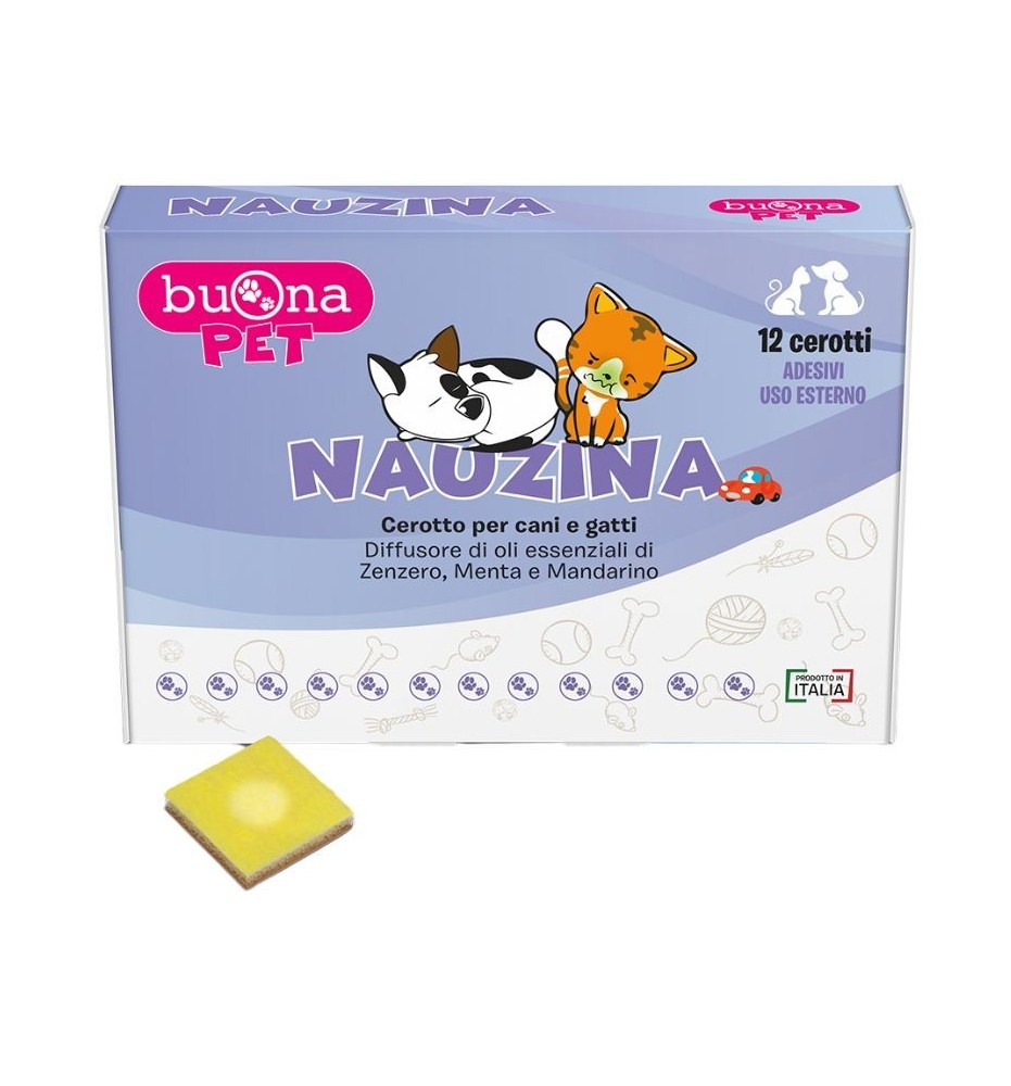 Nauzina Buona Pet – Cerotti anti-nausea cane e gatto