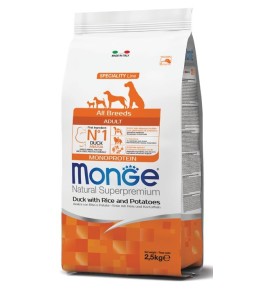 Monge Natural Superpremium All Breeds Adult Monoprotein Anatra con Riso e Patate