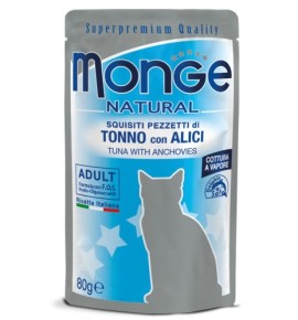 Monge Natural Pezzetti di Tonno con Alici – Adult