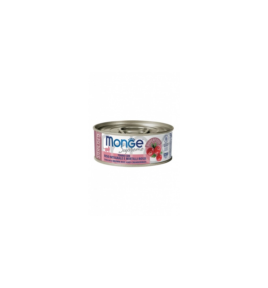 Monge Supreme Tonno con Riso Integrale e Mirtilli Rossi – Sterilised